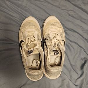 Nike Cream and Black Athletic Sneakers